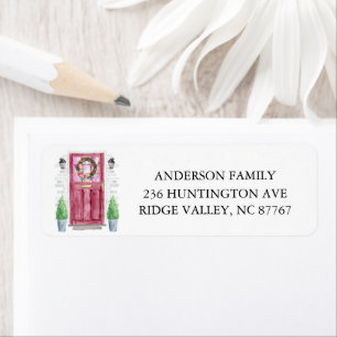 Red Front Door New Address Label