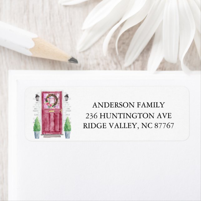 Red Front Door New Address Label (Insitu)