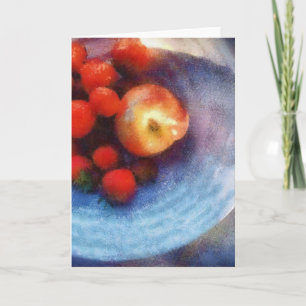 Red Fruit in White Bowl Card