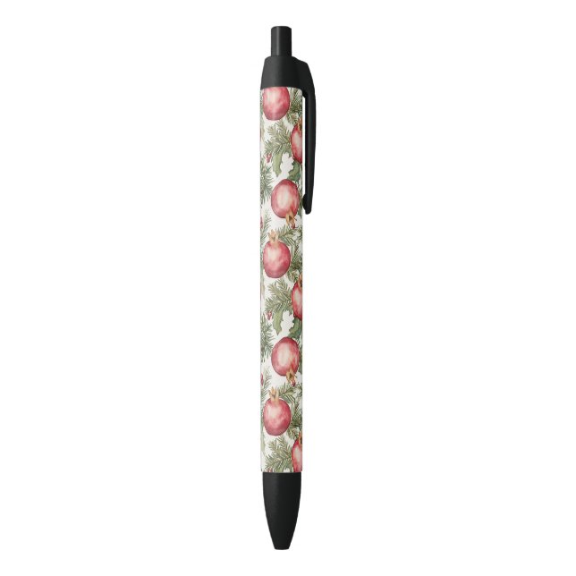 Red Fruit Pomegranate Black Ink Pen (Bottom (Vertical))