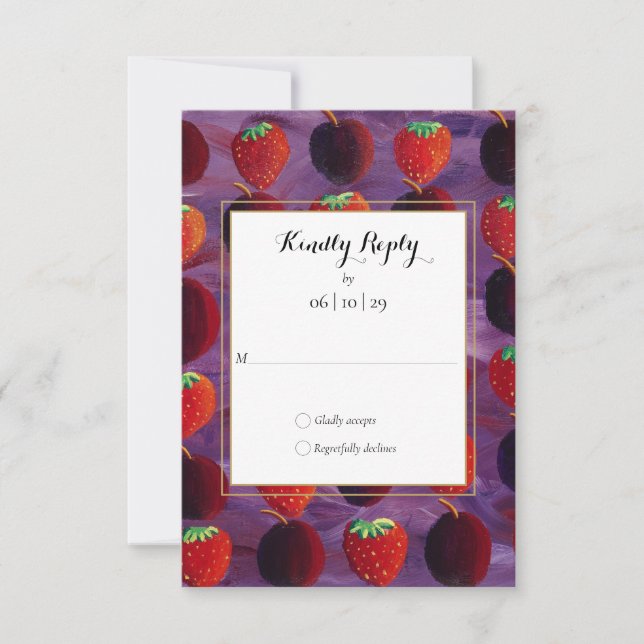 Red Fruits Country RSVP (Front)