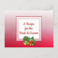 Red Fruity Wedding Recipe Card