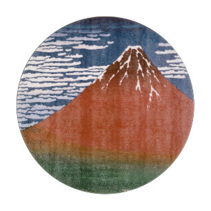Red Fuji, Aka Fujiyama Volcano Katsushika Hokusai Cutting Board