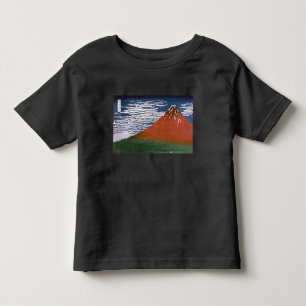 Red Fuji, Aka Fujiyama Volcano Katsushika Hokusai Toddler T-Shirt