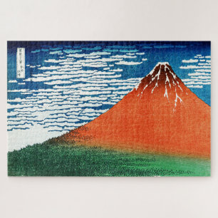 Red Fuji drawing Kanagawa Hokusai Puzzle
