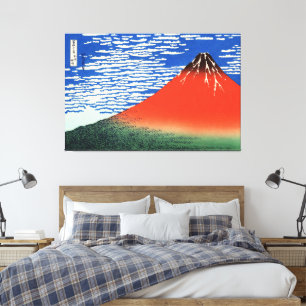 Red Fuji Hokusai Ukiyo-e Japanese Art Canvas Print