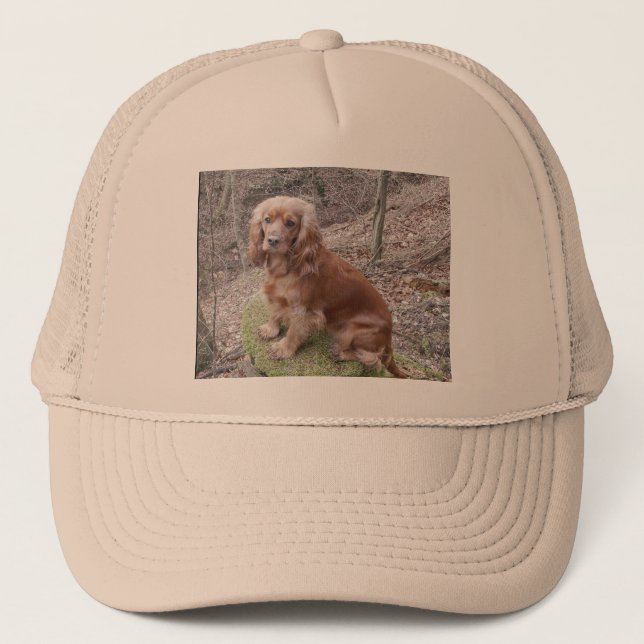 red full cocker-spaniel.png trucker hat (Front)