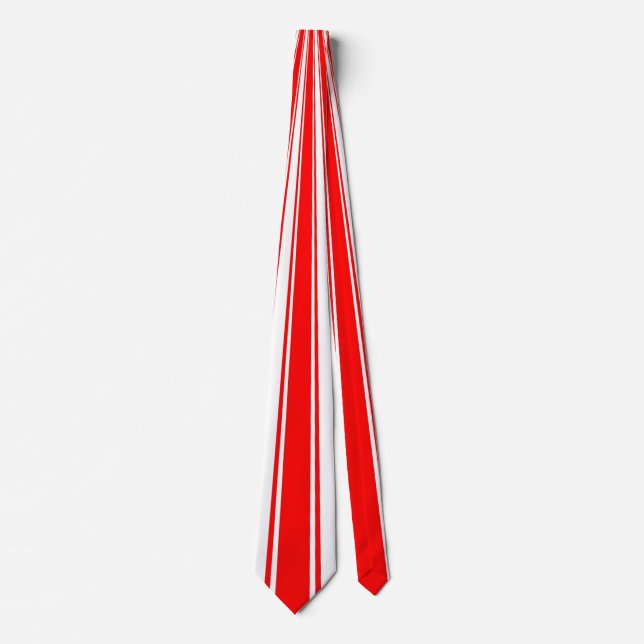 Red Funky Stripe Pattern Tie (Front)