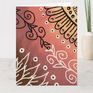 Red Funny Art Pattern Card