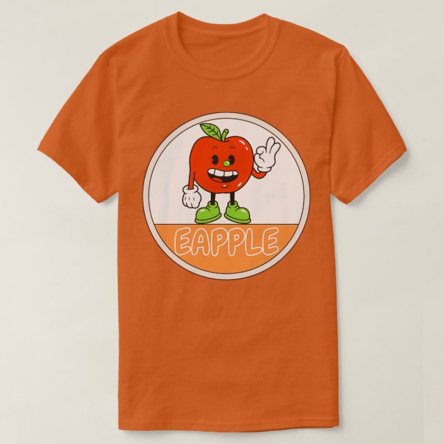 Red Funny Eapple stricker T-Shirt (Design Front)