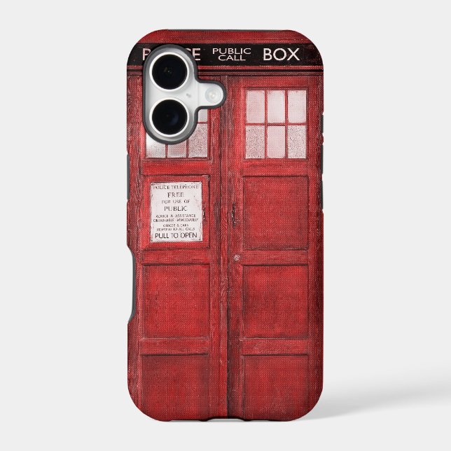 Red Funny Phone Booth Call Box (Back)