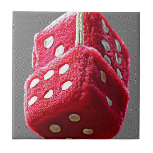 Red Fuzzy Dice Tile