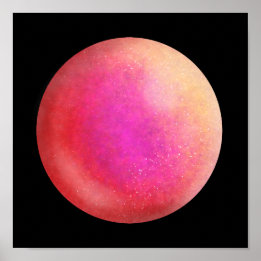 Red Galaxy Orb – Scarlett and Violet Marble Print