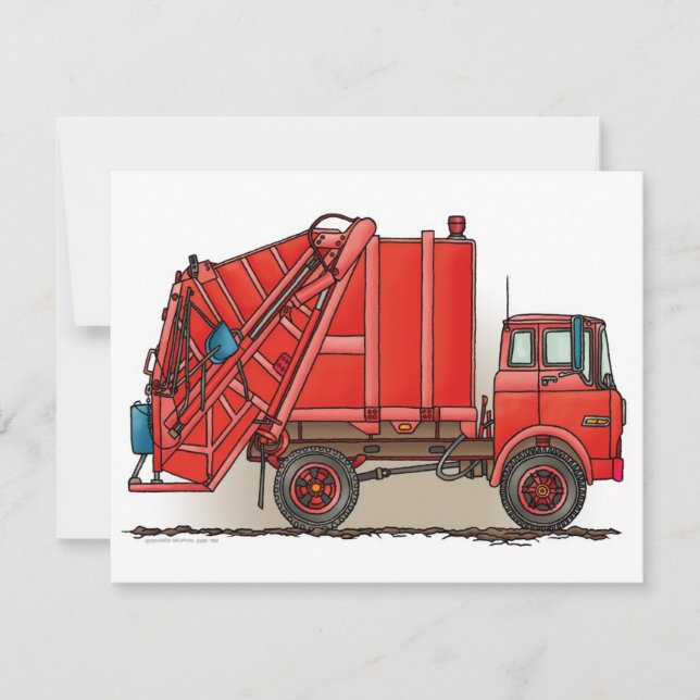 Red Garbage Truck (Front)