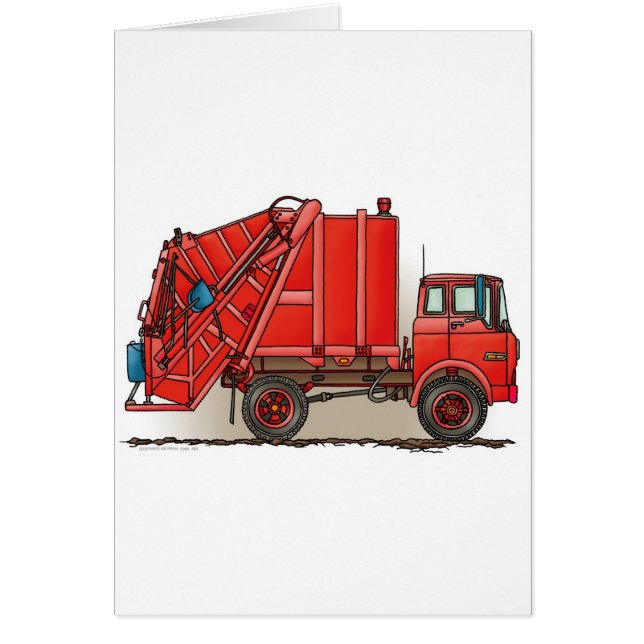 Red Garbage Truck (Front)