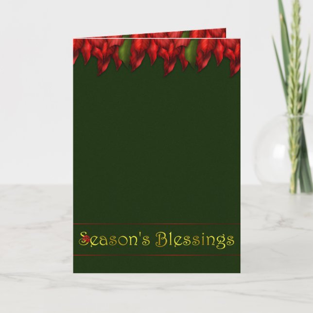 Red Garland Blessings Card (Front)