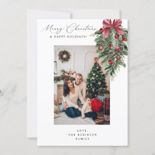 Red Garland Ornament Merry Christmas V Photo