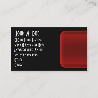 Red Gel Rectangle Business Card