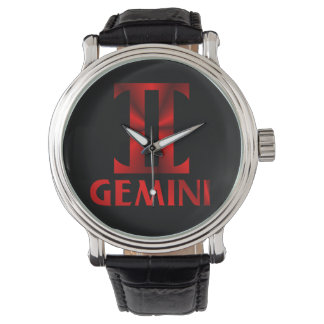 Red Gemini Symbol Watch