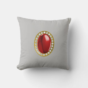 Red gemstone cushion