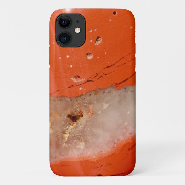 Red Gemstone Stone Texture iPhone 11 Case (Back)