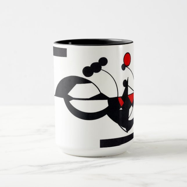 "Red Geo Design" coffee mug (Center)