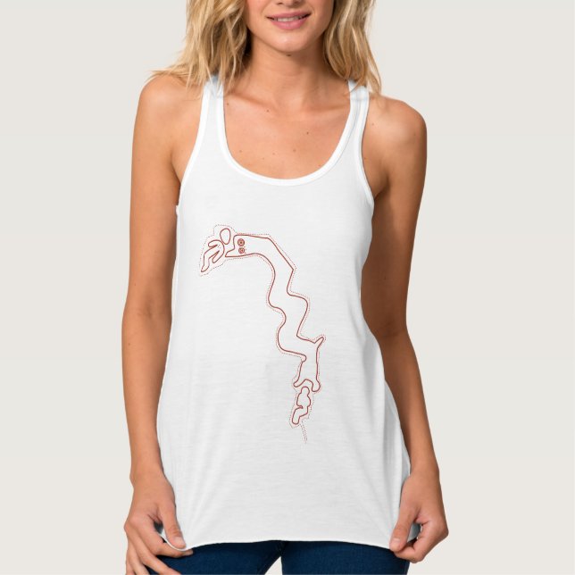 Red Geoglyphs Nazca Lines Art Ancient Alien Singlet (Front)