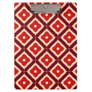 Red Geometric Abstract Design Clipboard