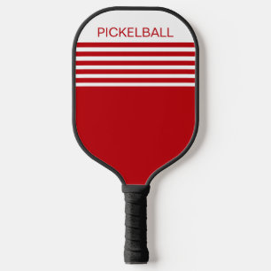 Red Geometric Design Cool Pickleball Paddle