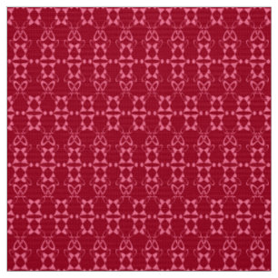 red geometric ornament decor retro fabric