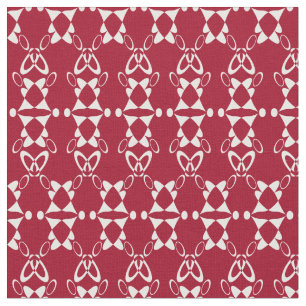 Red geometric ornament pattern retro fabric