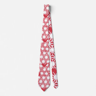 Red geometric pattern tie