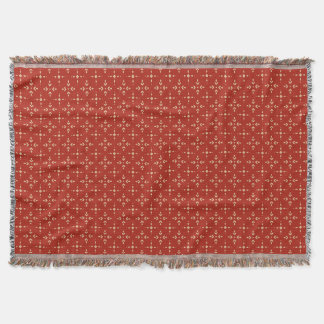 Red Geometric Seamless Pattern Throw Blanket