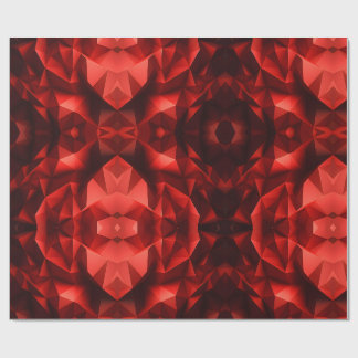 Red geometric shaps wrapping paper