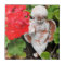 Red Geranium and Cherub Tile