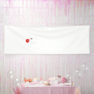 Red geranium petals are depicted in a clip art sty banner