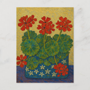 Red Geranium Postcard