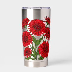 Red Gerbera Daisy Bouquet Insulated Tumbler