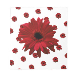 Red Gerbera Daisy Mother's Day Notepad