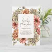 Red Gerbera & White Dahlia Virtual Baby Shower