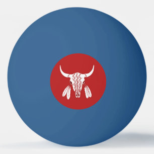 Red Ghost Dance Buffalo 1 star blue ping pong ball