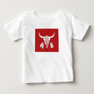 Red Ghost Dance Buffalo baby shirt