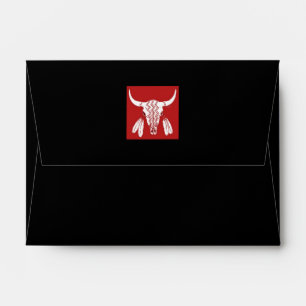Red Ghost Dance Buffalo black small envelopes back