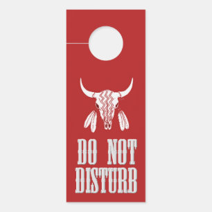 Red Ghost Dance Buffalo door hanger 2 sided