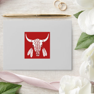 Red Ghost Dance Buffalo grey std envelopes centre