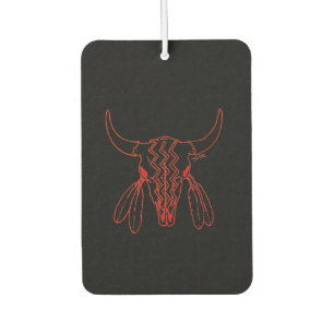 Red Ghost Dance Buffalo line black air freshener