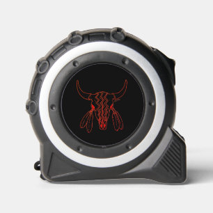 Red Ghost Dance Buffalo line black tape measure 1