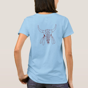 Red Ghost Dance Buffalo line women blue t-shirt bk