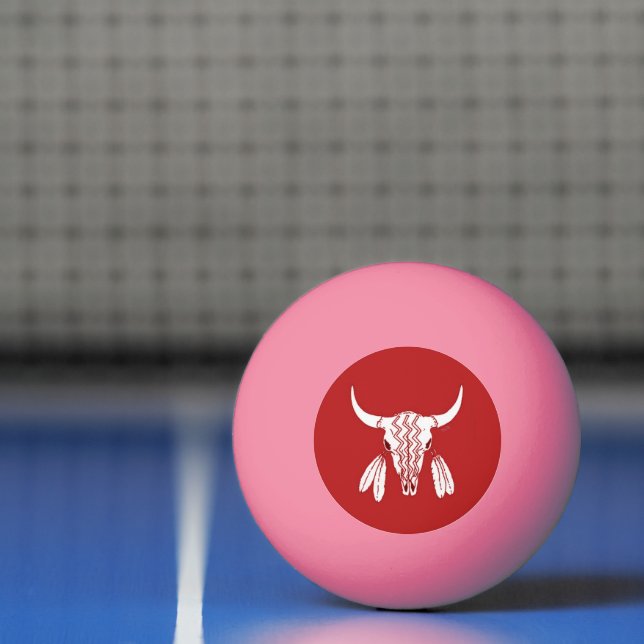 Red Ghost Dance Buffalo og 1 star ping pong ball (Net)