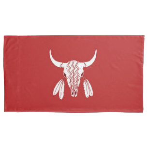 Red Ghost Dance Buffalo pillowcase king